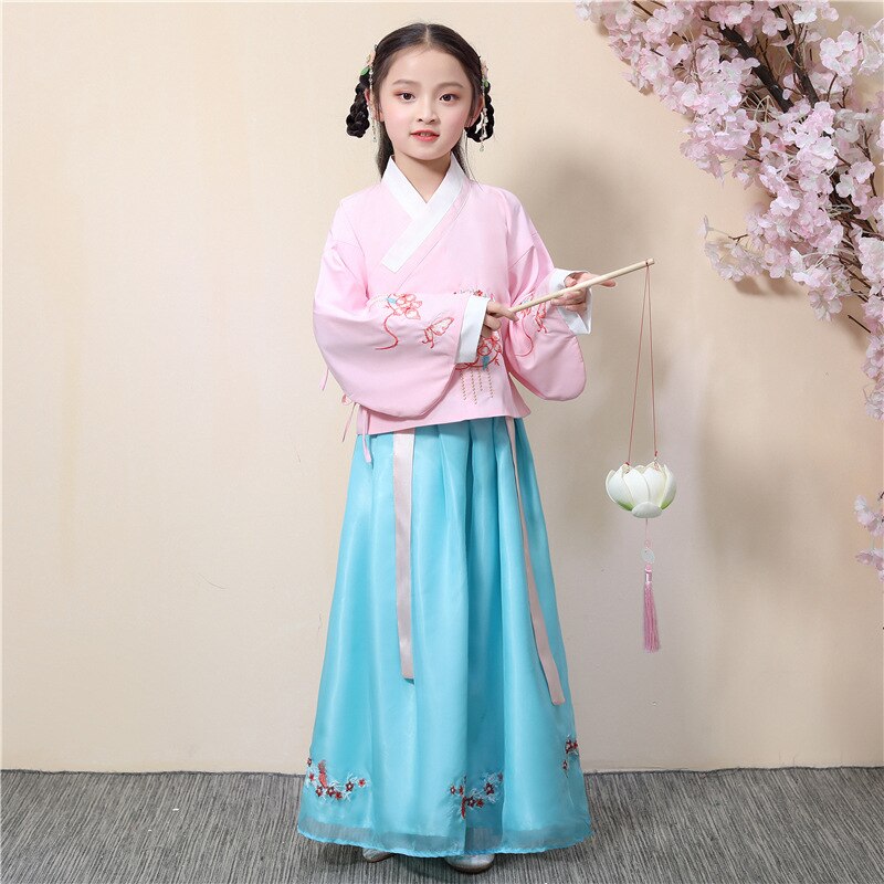 National Clothing Cosplay Stage Performance Big Sleeve Cross Collar  Tang Suit traditional hanfu