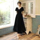 Borgoña vestidos de baile con cuello en v fiesta de terciopelo vestido de fiesta largo vestidos de noche sin espalda sexy Robe De Soiree