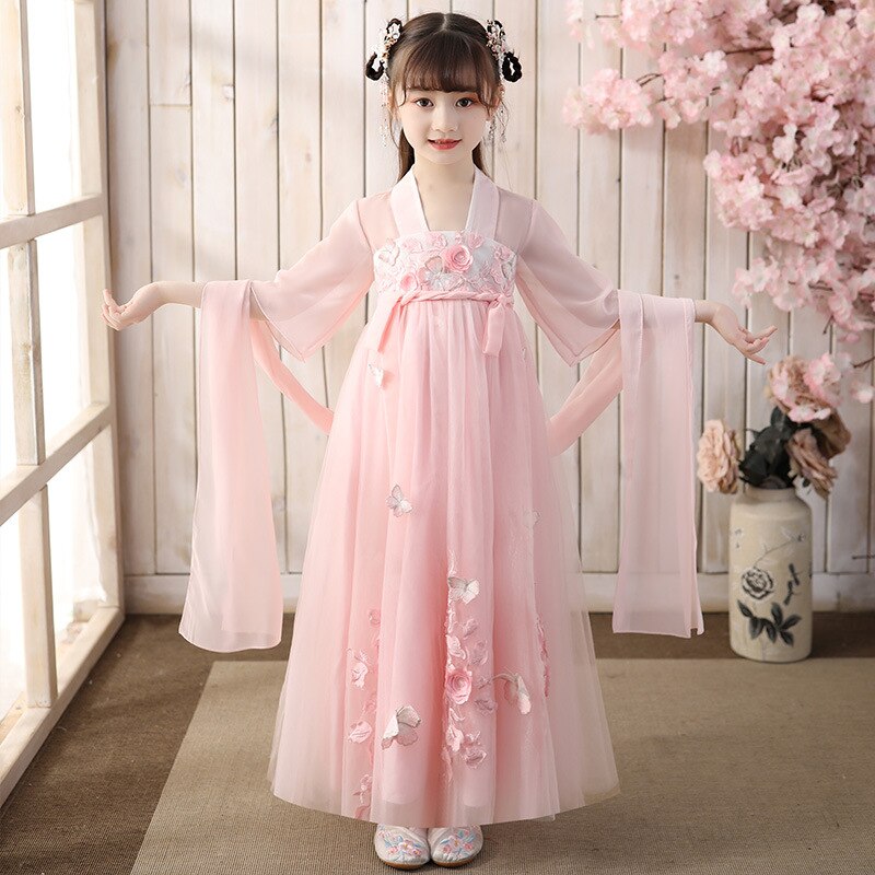 Little Girl Super Fairy Rock, Period Dress, Tang-Anzug im chinesischen Stil für Mädchen, Hanfu für Mädchen