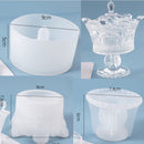 Storage Box Silicone Mold Round Striped Candle Jar Box Design DIY Aroma Plaster Epoxy Concrete Cement Clay Mold Home Decoration