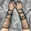 Women lace Arm Sleeves Summer Sunscreen Protect Thin Silk Filigree Mesh Warmers for Women Lady Driving Cycling Gloves перчатки