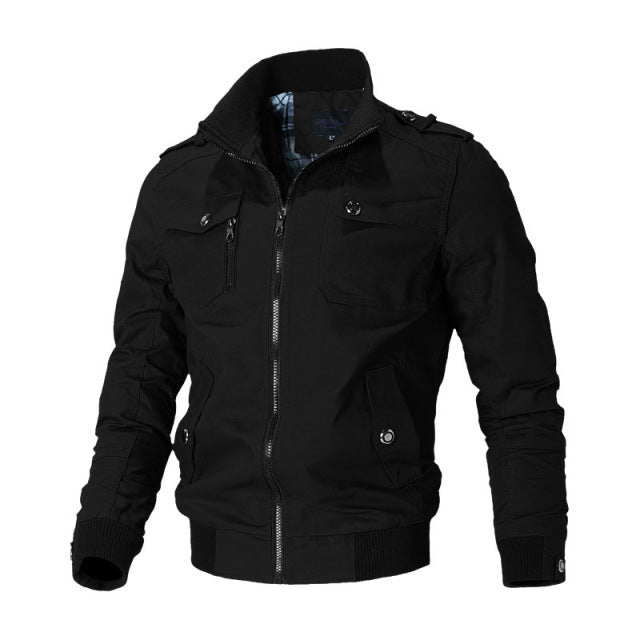 Bomberjacke Männer Mode Lässig Windjacke Mantel Männer 2021 Frühling Herbst Neue Heiße Outwear Stehen Dünne Militärjacke Herren