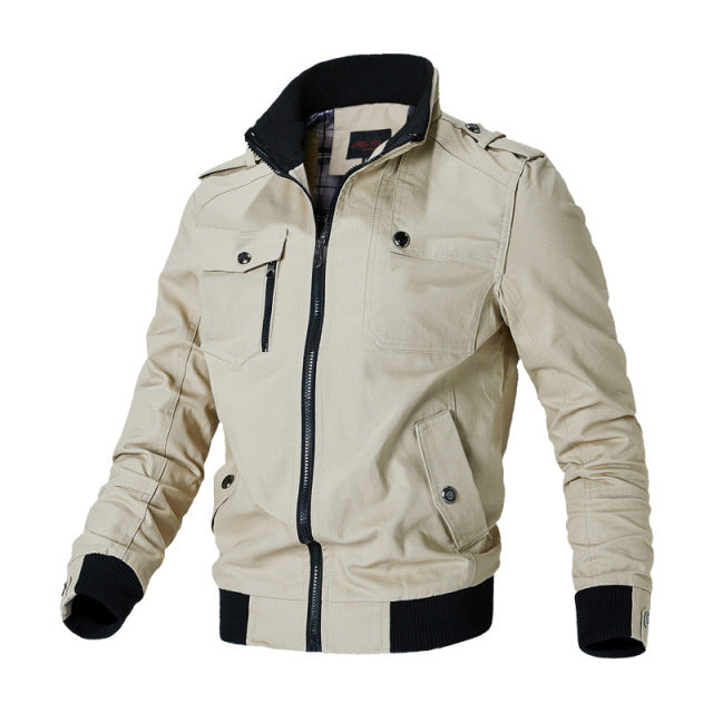 Bomberjacke Männer Mode Lässig Windjacke Mantel Männer 2021 Frühling Herbst Neue Heiße Outwear Stehen Dünne Militärjacke Herren