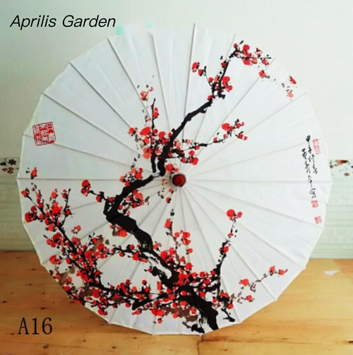 Seidentuch Damen Regenschirm Japanische Kirschblüten Antiker Tanzregenschirm Dekorativer Regenschirm Chinesischer Stil Ölpapier Regenschirm