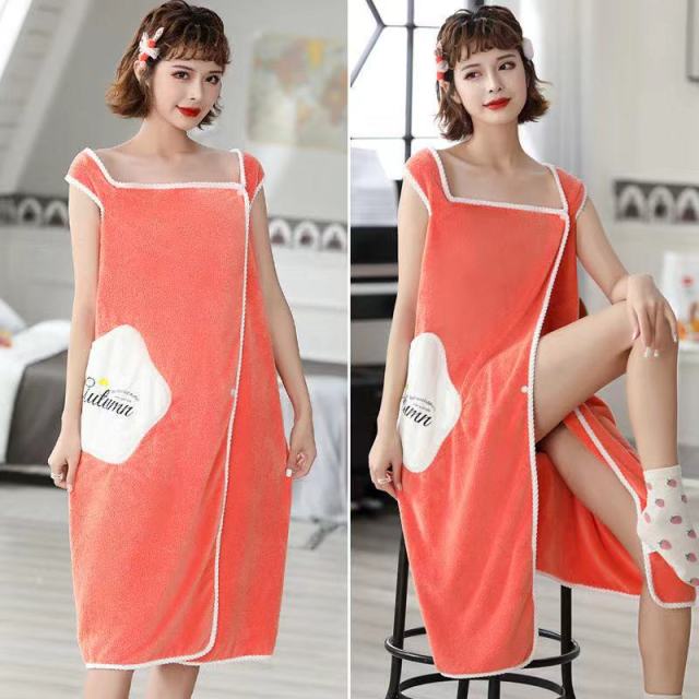 New Wearable Bath Towel Superfine Fiber Towels Soft and Absorbent Chic Towel for Autumn Hotel Home Bathroom Gifts Women Bathrobe