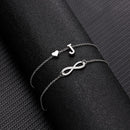 Summer New A-Z Letter Initial Anklets For Women Silver Color Heart Anklet Bracelet Leg Chain Fashion Beach Party Foot Jewelry