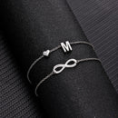 Summer New A-Z Letter Initial Anklets For Women Silver Color Heart Anklet Bracelet Leg Chain Fashion Beach Party Foot Jewelry