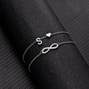 Summer New A-Z Letter Initial Anklets For Women Silver Color Heart Anklet Bracelet Leg Chain Fashion Beach Party Foot Jewelry