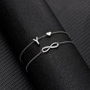 Summer New A-Z Letter Initial Anklets For Women Silver Color Heart Anklet Bracelet Leg Chain Fashion Beach Party Foot Jewelry