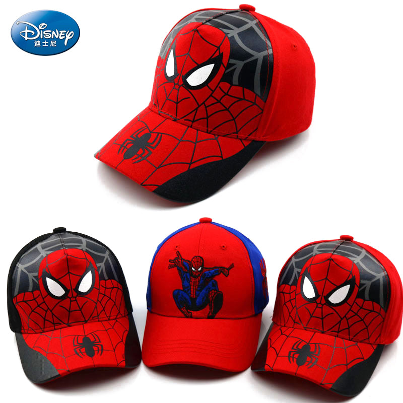 Disney Anime Spiderman Baseball Cap For Boys Girls Autumn Baby Hats Children&