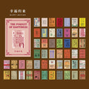 50pcs Vintage Paper for Phone Deco Memo Pad Retro Stationery Supplies Litmus Paper Junk Journal Label Scrapbooking Material