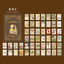 50pcs Vintage Paper for Phone Deco Memo Pad Retro Stationery Supplies Litmus Paper Junk Journal Label Scrapbooking Material