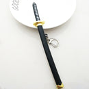 LLavero de Anime Roronoa Zoro espada samurái llavero de Metal vaina llavero Katana hebilla llavero Unisex joyería regalos