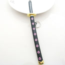 LLavero de Anime Roronoa Zoro espada samurái llavero de Metal vaina llavero Katana hebilla llavero Unisex joyería regalos