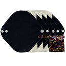 LECY ECO LIFE Reusable menstrual pads organic bamboo pantyliner 5 pieces with one waterproof storage bag size 7inch
