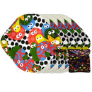 LECY ECO LIFE Reusable menstrual pads organic bamboo pantyliner 5 pieces with one waterproof storage bag size 7inch