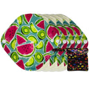 LECY ECO LIFE Reusable menstrual pads organic bamboo pantyliner 5 pieces with one waterproof storage bag size 7inch