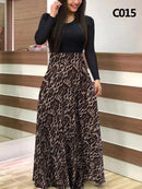 Vestido de fiesta largo de talla grande con estampado de flores y costuras de verano para mujer, vestido ceñido al cuerpo 2021, vestido superlargo elegante y Sexy para mujer