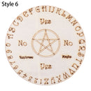 Tablero de péndulo de adivinación de madera de Altar tallado, estrella, sol, luna, corte láser, rebanada, Base de madera, posavasos, letrero de pared, decoración Hexagonal puntiaguda