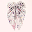 New Women Large Bow Hairpin Summer Chiffon Big Bowknot Stain Bow Barrettes Women Solid Color Ponytail Clip Hair Accessories