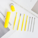 1/7PC/Set Ear Cleaner Earwax Removal Tool ABS Earpick Curette Reusable Ear Cleaning Wax Remover Spring Spoon Ear Pick Cleanser