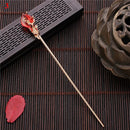 Vintage Chinese Style Hairpins Hair Stick Women Metal Glaze Hair Fork Hair Chopsticks Woman Jewelry Hair Clip Accessories 2021
