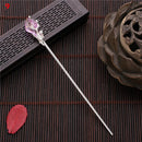 Vintage Chinese Style Hairpins Hair Stick Women Metal Glaze Hair Fork Hair Chopsticks Woman Jewelry Hair Clip Accessories 2021