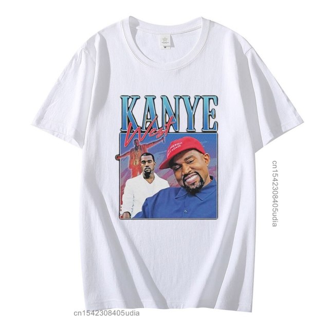 Neues Hip Hop T-Shirt Kanye West 90er Jahre Vintage Graphics T-Shirt für Männer Oversize Cotton T-Shirt Streetwear Men