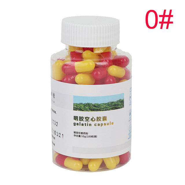 100/1000 Stück leere Hartgelatinekapsel Größe 0 # 1 # 2 # Klare koschere Gel-Medizinpille Vitamine leere Pille Kapsel