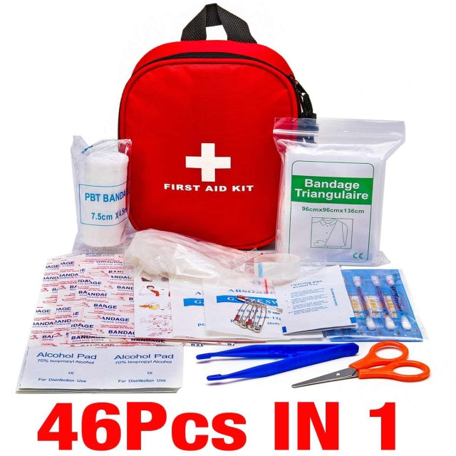 16-300-teiliges tragbares Erste-Hilfe-Set, Überlebenstasche, Mini-Notfalltasche für Auto, Picknick, Camping, Reisen im Freien