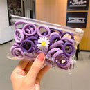 50Pcs/Set Women Girls 4CM 2CM Colorful Nylon Elastic Hair Bands Ponytail Holder Rubber Bands Scrunchie Headwear Hair Accessories