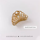 2021 Korean New Hair Claw Barrettes For Women Fashion Girl Metal Geometric Hollow Out Headwear Hair Accessories Crab Hair Clip