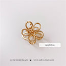 2021 Korean New Hair Claw Barrettes For Women Fashion Girl Metal Geometric Hollow Out Headwear Hair Accessories Crab Hair Clip