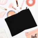 Make-up-Tasche für Mädchen, goldenes Buchstabenmuster, klassische Organizer-Tasche, Beutel für Reisetaschen, Damen-Kosmetiktasche