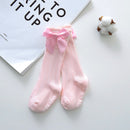 Girls Big Bow Knee High Long Soft New Kids Socks Toddlers Cotton Lace baby Socks Kids kniekousen meisje Dropshipping girls socks