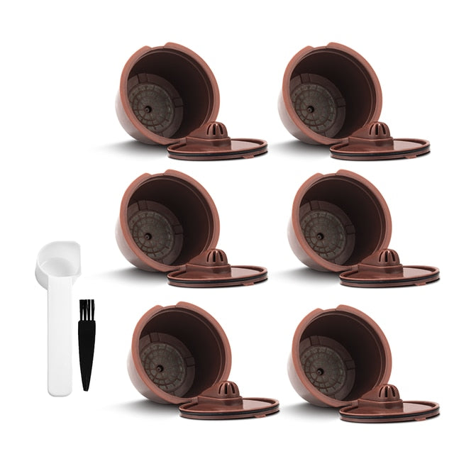 Cápsula de café reutilizable icafilas Nescafé Dolce Gusto filtros con malla Dolci Gusto Pod Cup para máquina de café herramienta Tamper