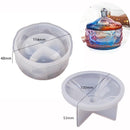 Storage Box Silicone Mold Round Striped Candle Jar Box Design DIY Aroma Plaster Epoxy Concrete Cement Clay Mold Home Decoration