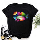 Woman Butterfly Tree Print Harajuku Summer Tshirts Casual Round Neck Short Slee Top Tee Shirt Women Black T-shirt Drop Ship