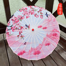 Silk Cloth Women Umbrella Japanese Cherry Blossoms Ancient Dance Umbrella Decorative Umbrella Chinese Style Oil Paper Umbrella