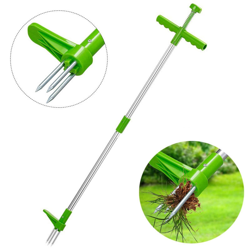 Portable Long Handle Weed Remover Portable Garden Lawn Weeder Outdoor Yard Grass Root Puller Tool Garden