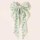 New Women Large Bow Hairpin Summer Chiffon Big Bowknot Stain Bow Barrettes Women Solid Color Ponytail Clip Hair Accessories