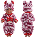 Cute Animal Embroidery Doll Clothes For 18 Inch American Doll Girl Toy 43 cm Born Baby Clothes Accessories Our Generation Nenuco