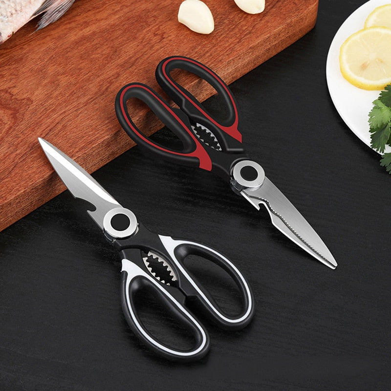 Multifunctional Kitchen Scissors Cutting Knife  Stainless Steel Kitchen Meat  Scissors Chicken Bone Opening Bottle