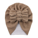 Boutique Faux Cashmere Baby Hat Warm Autumn Winter Beanies Solid Bow Topknot Bonnet Infant Boys Girls Caps New Turban Headwraps