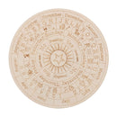 Tablero de péndulo de adivinación de madera de Altar tallado, estrella, sol, luna, corte láser, rebanada, Base de madera, posavasos, letrero de pared, decoración Hexagonal puntiaguda