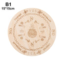 Tablero de péndulo de adivinación de madera de Altar tallado, estrella, sol, luna, corte láser, rebanada, Base de madera, posavasos, letrero de pared, decoración Hexagonal puntiaguda