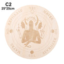 Tablero de péndulo de adivinación de madera de Altar tallado, estrella, sol, luna, corte láser, rebanada, Base de madera, posavasos, letrero de pared, decoración Hexagonal puntiaguda