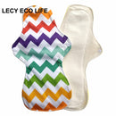 Lecy Eco Life reusable menstrual pads for heavy flow 1pc 13&quot; Flamingo printed night use, large size breathable women cloth pads