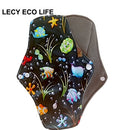 [LECY ECO LIFE] bamboo charcoal fleece inner lady cloth menstrual pads Flamingo printed,Reusable waterproof Mummy pads for Women
