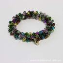 Women Elegant Crystal Pearl Hair Ring Ties  Beads Ponytail Holders Hair Accessories Elastic Hair Band Girls Scrunchies Bracelet